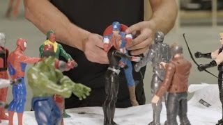 Chris Hemsworth smashes Marvel toys [upl. by Kered]