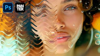 How to Make Refracted Glass Effect in Photoshop [upl. by Liebman876]