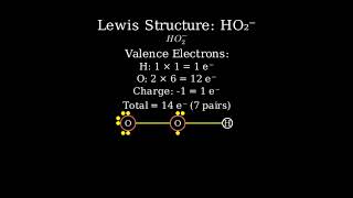 Draw the Lewis structure for the polyatomic hydroperoxyl [upl. by Kred]