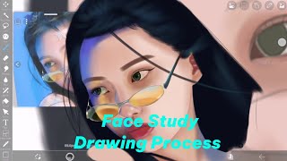 Hyein  Drawing process  digitalart art [upl. by Maice]