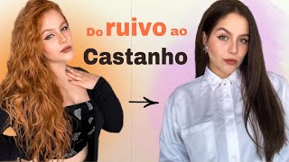 Do ruivo ao castanho  como fiz sozinha em casa [upl. by Ramses105]