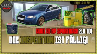 Audi A3 8P 20 TDI  Service  Inspektion  Wartung [upl. by Siuqram]