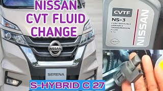 Nissan CVT transmission fluid change  how to check CVT fluid level no depistik Nissan SHybrid C27 [upl. by Kernan]