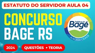 Estatuto dos Servidores Bagé RS Aula 04 2024 [upl. by Zach656]