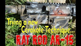 Trying a New Cerakote Technique  Rat Rod AR15  Mad Max AR15 [upl. by Sacrod583]