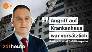 Lücke in Luftabwehr der Ukraine Experte zum KrankenhausAngriff  ZDFheute live [upl. by Tommie]