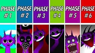 Phase 1 VS Phase 2 VS Phase 3 VS Phase 4 VS Phase 5 VS Phase 6 in Incredibox Sprunki [upl. by Anahsar757]