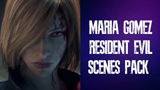 MARIA GOMEZ  RESIDENT EVIL VENDETTADEATH ISLAND  SCENES PACK [upl. by Hairahcez]