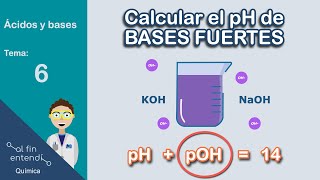 ¿Cómo calcular el pH de BASES fuertes [upl. by Dixil]