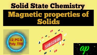 Magnetic Properties of Solids Solid State Chemistry  PG TRB Chemistry [upl. by Eitac]