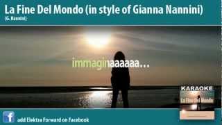 La fine del mondo  GNannini Karaoke [upl. by Byers364]