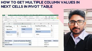 How to get multiple column values in next cells in pivot table  Excel Pivot Traditional Design [upl. by Leelaj]