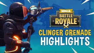 New Clinger Grenade Highlights  Fortnite Battle Royale Highlights  Ninja [upl. by Hoxie707]