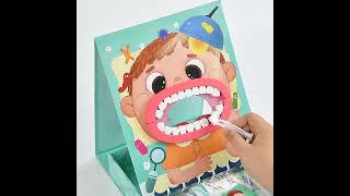 Kids Wooden Dental Playset  Realistic Dentist Kit for Pretend Play amp Learning [upl. by Margeaux]