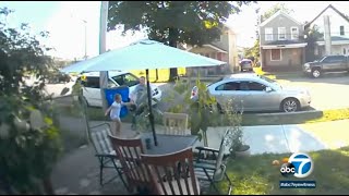 Attempted kidnapping of 6yearold girl caught on camera He let go because I screamed  ABC7 [upl. by Uohk530]