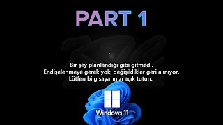 Windows 11 Güncelleme sorunu PART 1 [upl. by Lehplar]