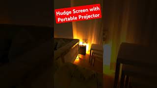 Hudge Screen with Portable Projector Byintek U80Max portable projector shorts shortsvideo how [upl. by Louth841]