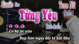 Từng Yêu Karaoke Tone Nữ Beat Chuẩn  Phối Mới Am  song nhien karaoke [upl. by Ycram655]