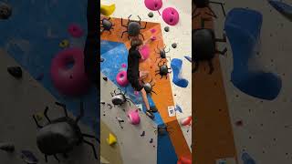 Donut Climb bouldering climbing climbinggym rockclimbing climber climb pullups strong donut [upl. by Ellehcsar501]