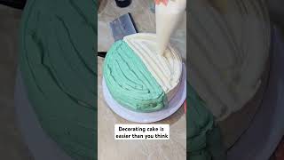 Decorating cake is easier than you think Do you like this minimalist cake baking cake bakingtip [upl. by Davison]