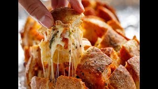 Garlic Butter Pizza Pull Apart Bread [upl. by Enoed]