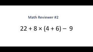 Math Reviewer 2  PEMDAS [upl. by Arri286]