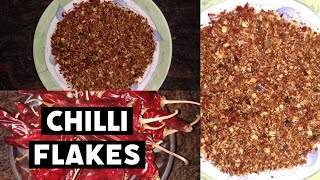 Chilli flakes  Red chilli flakes  How to make red chilli flakes  Tamil  Everything Special [upl. by Brechtel]