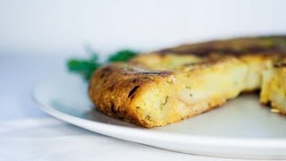 Tortilla de patatas sin huevo FACIL [upl. by Llenrep]