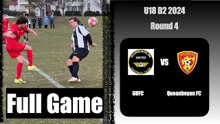 U18D2 GUFC vs Queanbeyan FC Full Game [upl. by Ycnaffit]