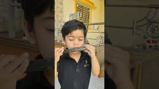 Three year boy playing Sholay mouth organ love themeSHIVANSH [upl. by Ratep]