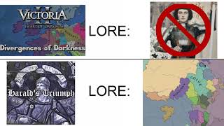 Divergences of Darkness Lore VS Haralds Triumph lore Victoria 2 [upl. by Orin]