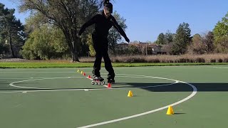 Learning more inline slalom skating moves [upl. by Aniv]