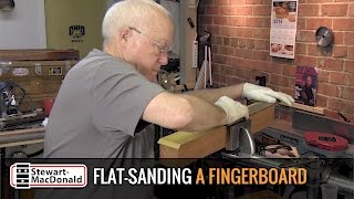 Flatsanding a guitar fingerboard [upl. by Eerrehs664]