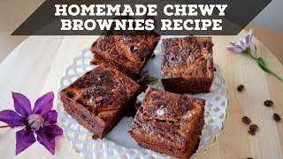 Homemade Chewy Brownies Recipe [upl. by Kahcztiy]