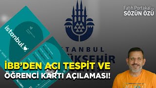 İBB’DEN ÇOK ACI TESPİT VE ÖĞRENCİ KARTI AÇIKLAMASI İŞSİZLERE ÜCRETSİZ ULAŞIM İMKANI [upl. by Avraham451]