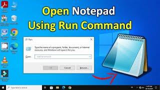 How to Open Notepad Using Run Command [upl. by Lav]