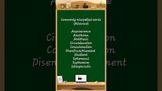 Commonly Misspelled Words 107 spellingmistakes spellingerrors spelling exam education [upl. by Airdnoed401]