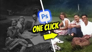 How to Colorize your Old Photo in Photoshop with Just One Click [upl. by Yttel]