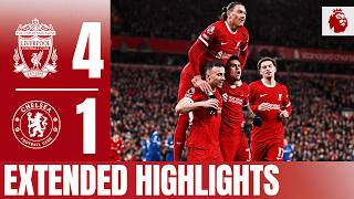 Jota Bradley Szoboszlai amp Diaz goals  Liverpool 41 Chelsea  Extended Highlights [upl. by Nyvek]