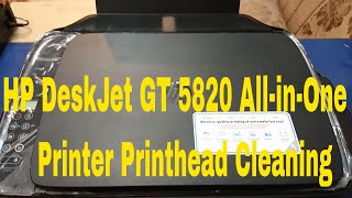 hp deskjet gt 5820 all in one printer printhead cleaning [upl. by Schwinn]