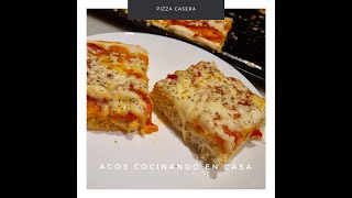 Pizza Casera  Masa alta y esponjosa  Receta paso a paso [upl. by Rosamond]