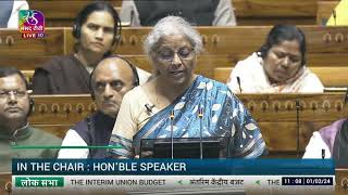 Finance Minister Nirmala Sitharamans Budget Speech  Interim Budget 2024 [upl. by Aronael]