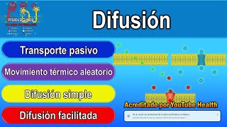 DIFUSIÓN  Difusión simple  Difusión facilitada  Transporte celular pasivo [upl. by Hyo]