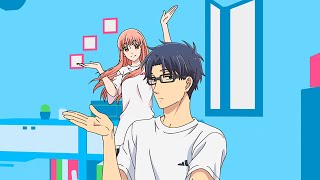 that one anime opening with cute hand movements  wotaku koi wa muzukashii op [upl. by Ecinerev]