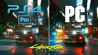 Cyberpunk 2077  PS4 Pro vs PC RTX Ultra 4K  Graphics Comparison [upl. by Idoj288]