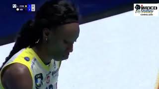 PAOLA EGONU  SUPER SPIKES🔥 vs Vakıfbank Istanbul CLW2021 [upl. by Anitsud]