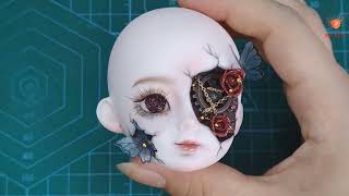 DIY  BJD Faceups stoties  Repainting Dolls  Doll Makeup  L75 [upl. by Eanrahs938]