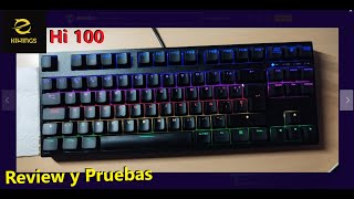 Review Teclado Mecanico Profesional Hiwings Hi100 RGB Personalizable Economico de 25Euros de ENEBA [upl. by Jacquenetta]