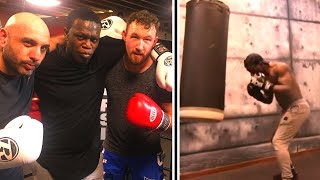 LEAKED Deji Boxing Training 2021 for Vinnie Hacker Social Gloves [upl. by Schuster]