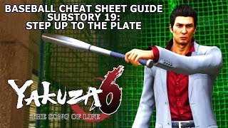 Yakuza 6  Baseball Substory 19 Guide with Cheat Sheet [upl. by Supat]